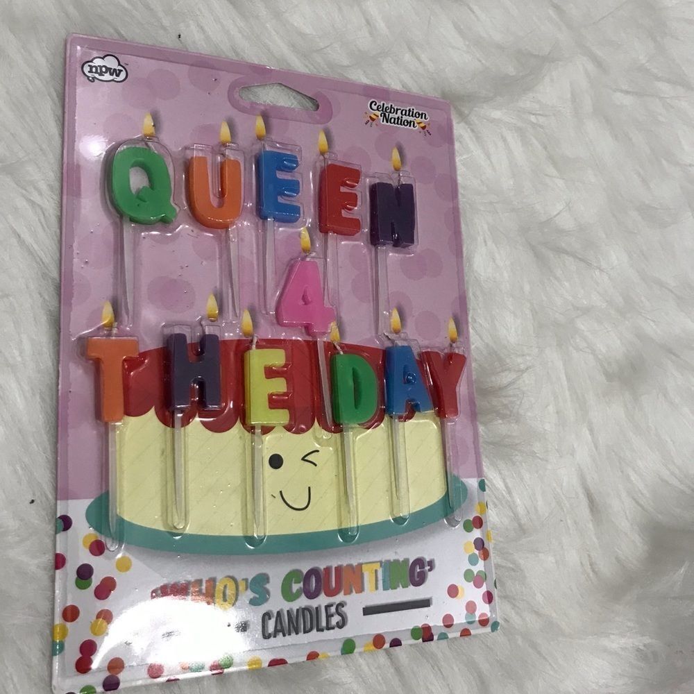 Queen 4 The Day Birthday Candles NWT Who’s Counting - Picture 2 of 6